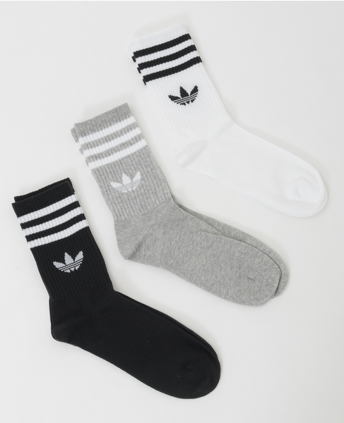 【adidas Originals/アディダスオリジナルス】adidas 3 STRIPES HIGH CREW SOCKS 3 PAIRS 詳細画像 その他 1
