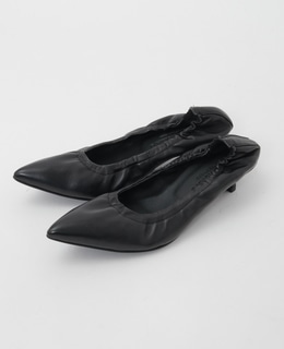 【CORSO ROMA9/コルソローマ】ポインテッドトゥギャザーパンプス