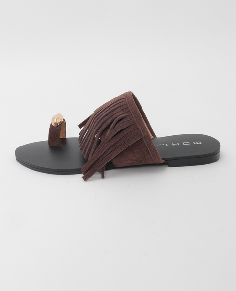 【MOHI/モヒ】スエードフリンジ サンダル 12-118-101-AF 詳細画像 ダークブラウン 4