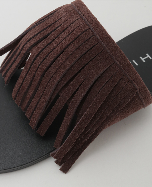 【MOHI/モヒ】スエードフリンジ サンダル 12-118-101-AF 詳細画像 ダークブラウン 7