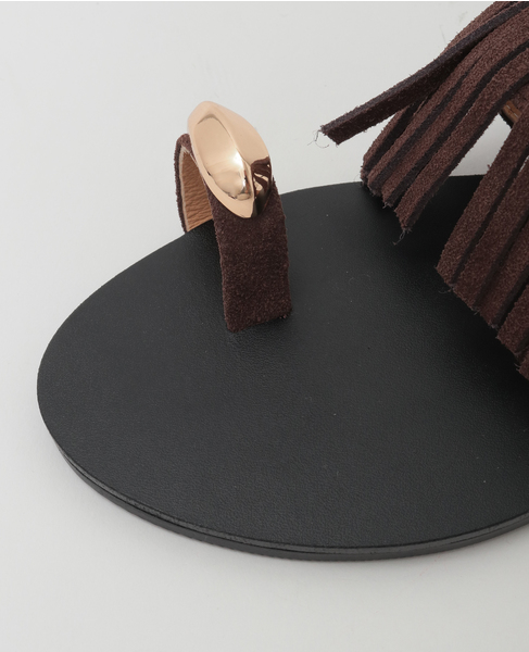 【MOHI/モヒ】スエードフリンジ サンダル 12-118-101-AF 詳細画像 ダークブラウン 8