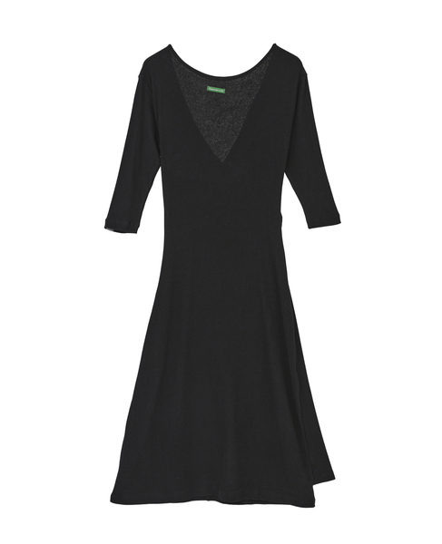 【GREEN BUTTER/グリーンバター】Shining Wrap Dress Black 詳細画像 ブラック 2
