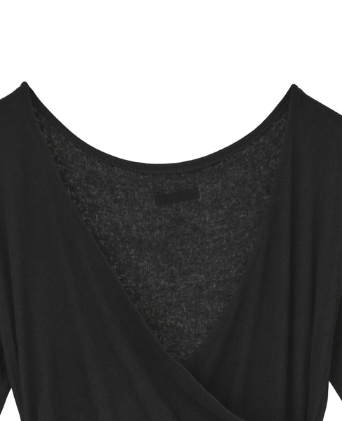 【GREEN BUTTER/グリーンバター】Shining Wrap Dress Black 詳細画像 ブラック 3