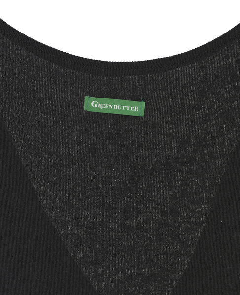 【GREEN BUTTER/グリーンバター】Shining Wrap Dress Black 詳細画像 ブラック 8