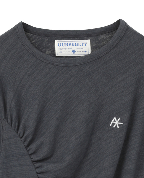 【OURSAALTY/アワーソルティ】PLEASANT FRILL T-SHIRTS 詳細画像 チャコールグレー 3