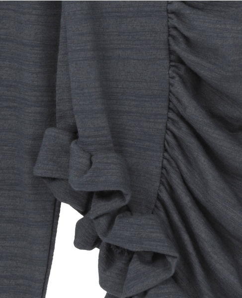 【OURSAALTY/アワーソルティ】PLEASANT FRILL T-SHIRTS 詳細画像 チャコールグレー 5