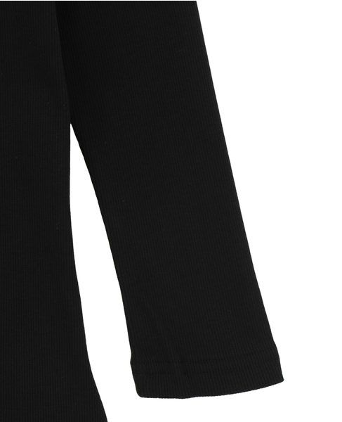 【GREEN BUTTER/グリーンバター】Three-quarter Sleeve Tee 詳細画像 ブラック 5