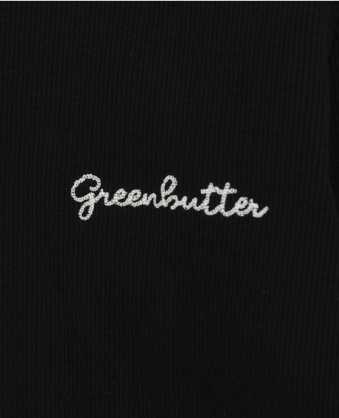 【GREEN BUTTER/グリーンバター】Three-quarter Sleeve Tee 詳細画像 ブラック 7