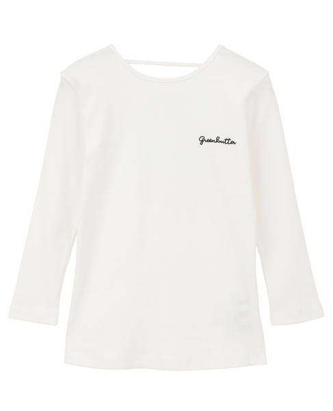 【GREEN BUTTER/グリーンバター】Three-quarter Sleeve Tee 詳細画像 アイボリー 1