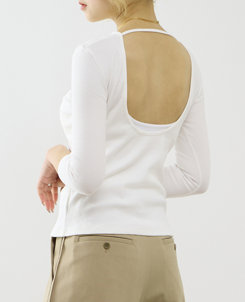 【GREEN BUTTER/グリーンバター】Three-quarter Sleeve Tee 詳細画像 アイボリー 2