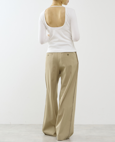 【GREEN BUTTER/グリーンバター】Three-quarter Sleeve Tee 詳細画像 アイボリー 6