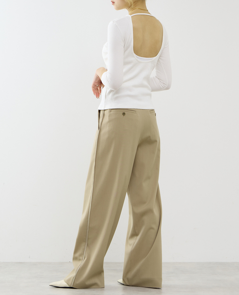 【GREEN BUTTER/グリーンバター】Three-quarter Sleeve Tee 詳細画像 アイボリー 9