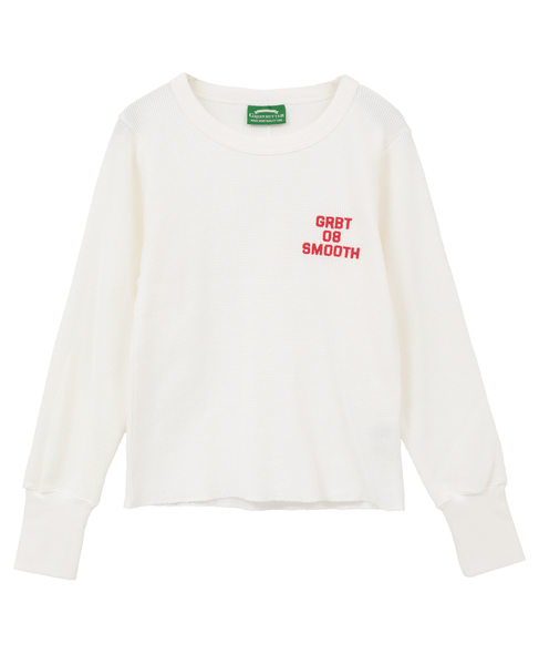 【GREEN BUTTER/グリーンバター】Waffle Long Sleeve Tee 詳細画像 アイボリー 10