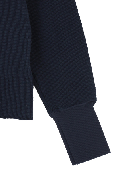 【GREEN BUTTER/グリーンバター】Waffle Long Sleeve Tee 詳細画像 ネイビー 4