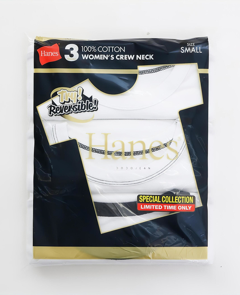【Hanes/ヘインズ】3枚入りリバーシブルパックTシャツ 詳細画像 ホワイト 9