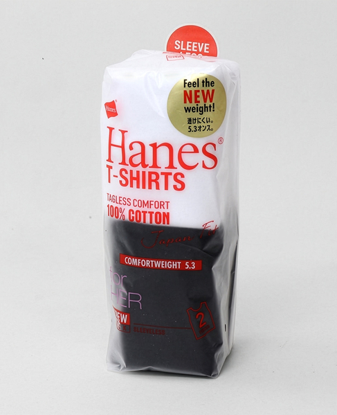 【Hanes/ヘインズ】2枚入りパックスリーブレスTシャツ 詳細画像 その他 8