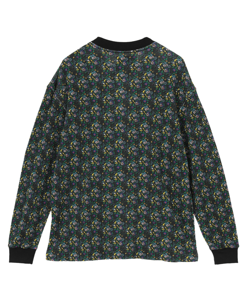 【NOMARHYTHM TEXTILE/ノーマリズムテキスタイル】Small Flower Waffle Tee 詳細画像 ブラック 2