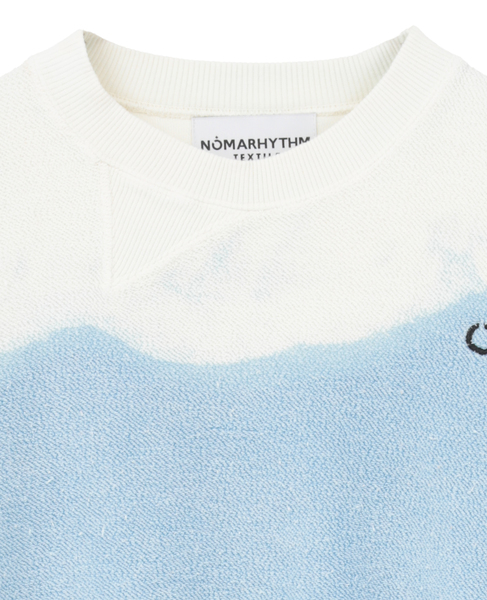 【NOMARHYTHM TEXTILE/ノーマリズムテキスタイル】HandDyed Reverse Twist Sweat 詳細画像 サックスブルー 3