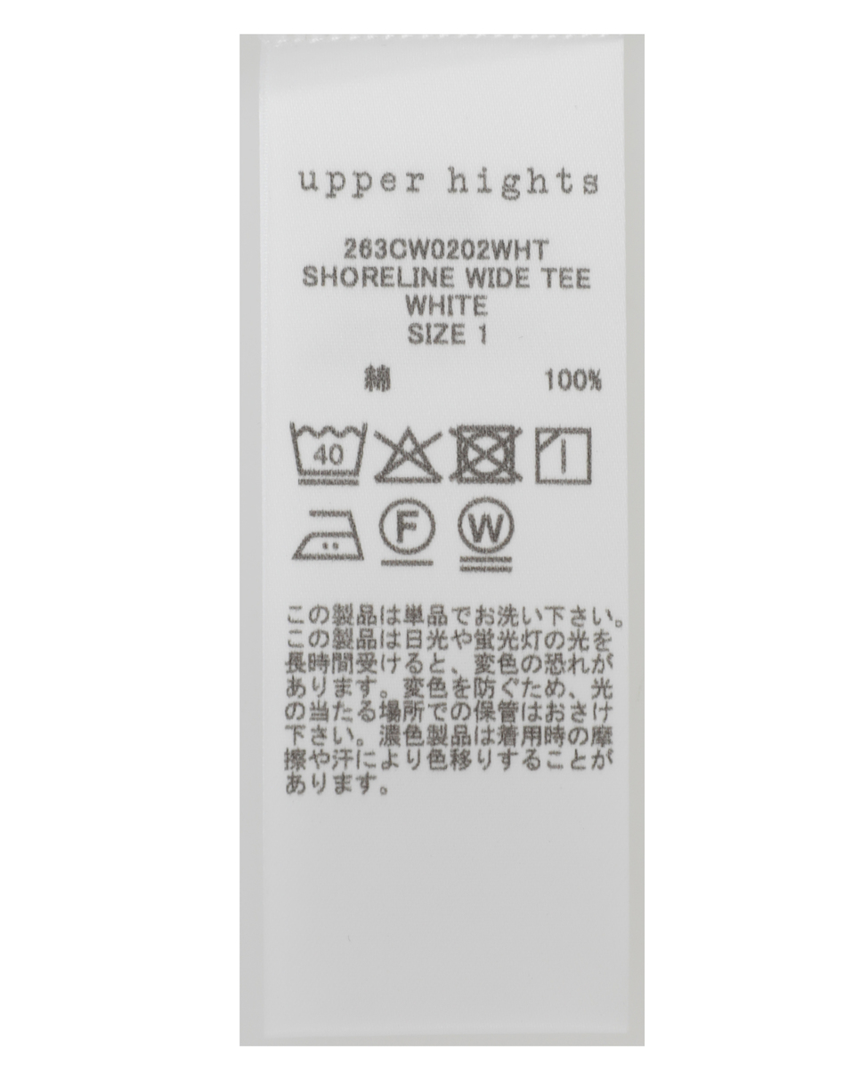 【upper hights/アッパーハイツ】SHORELINE WIDE TEE 詳細画像 ホワイト 5