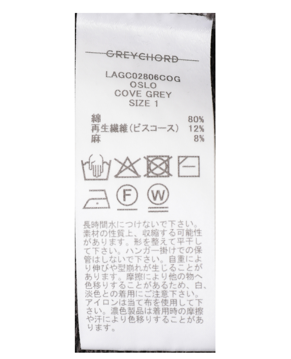 【GREYCHORD/グレーコード】OSLO スキッパースウェット 詳細画像 グレー 6