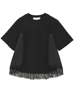 【3.1 Phillip Lim/スリーワンフィリップリム】Satin Lace Combo T-Shirt
