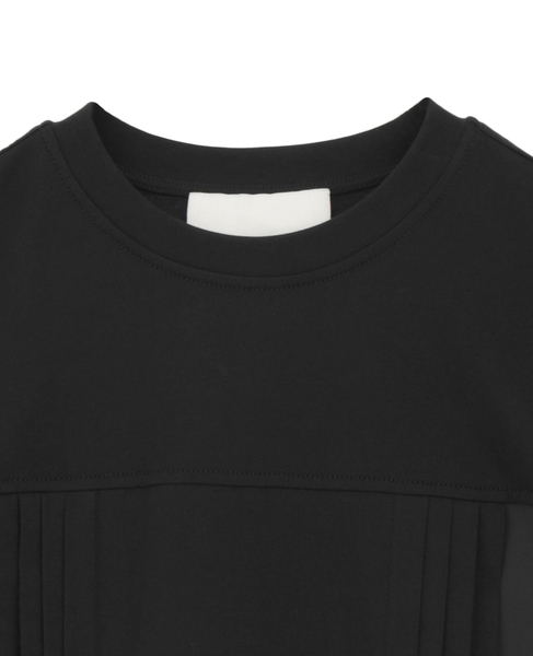 【3.1 Phillip Lim/スリーワンフィリップリム】Satin Lace Combo T-Shirt 詳細画像 ブラック 3