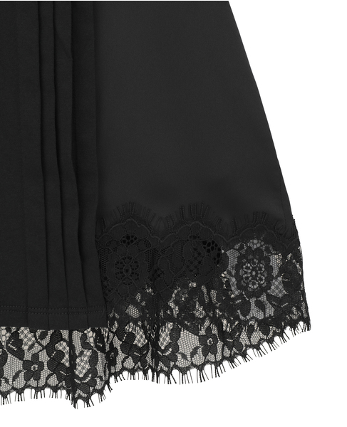 【3.1 Phillip Lim/スリーワンフィリップリム】Satin Lace Combo T-Shirt 詳細画像 ブラック 5