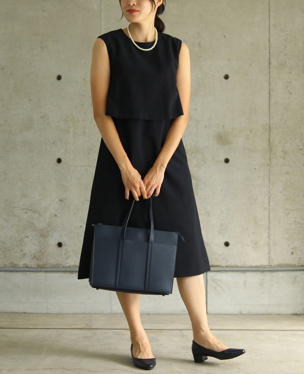 買得 シャリ感フレンチスリーブワンピース