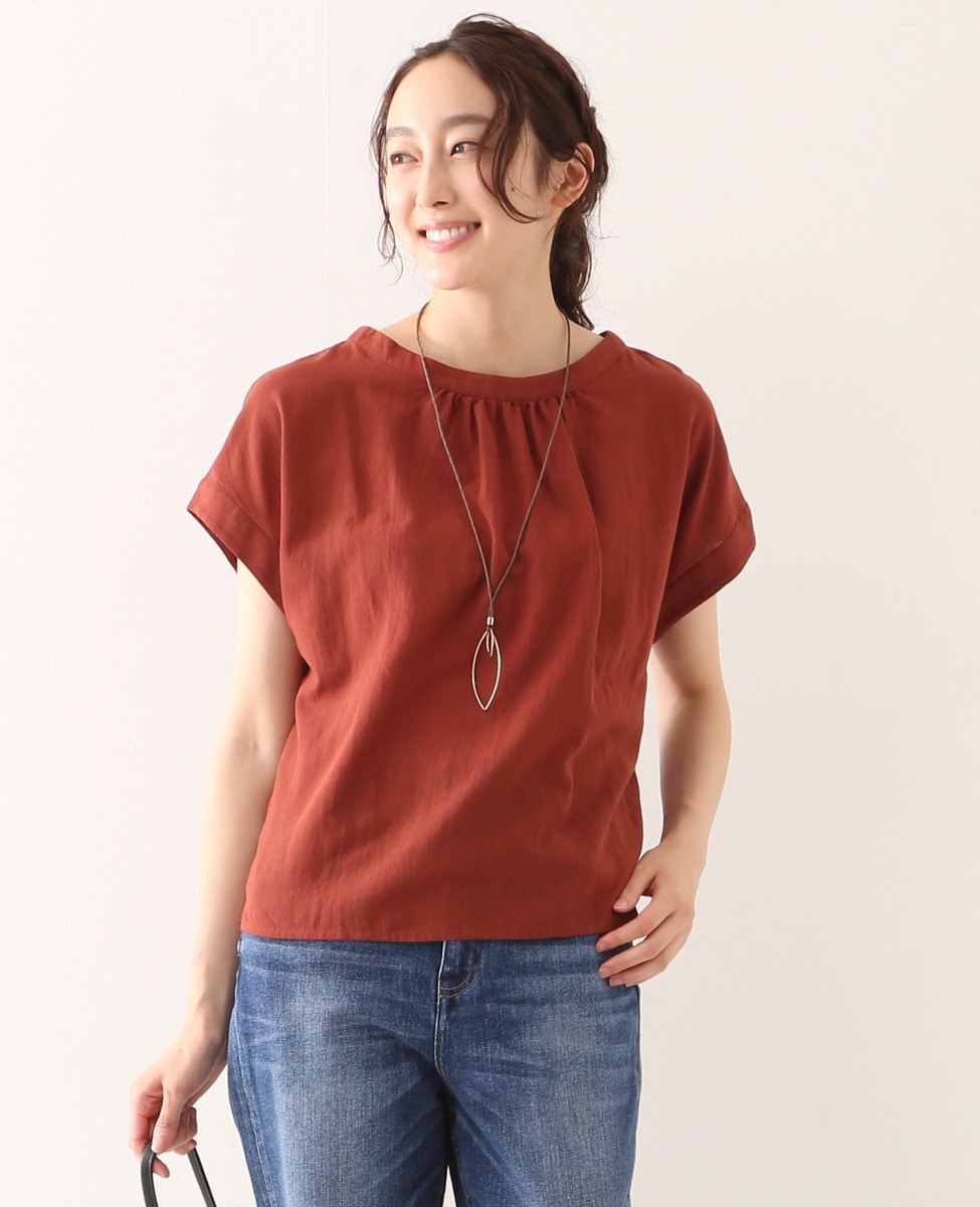 シャドーコットンノーカラーブラウス 商品詳細 メルローズ公式通販 Melrose Store メルローズストア