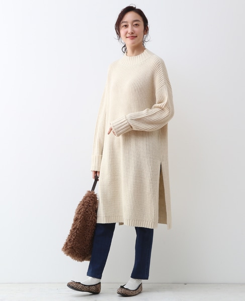 福田麻琴さんオススメ タック編みハイネックワンピース 商品詳細 メルローズ公式通販 Melrose Store メルローズストア