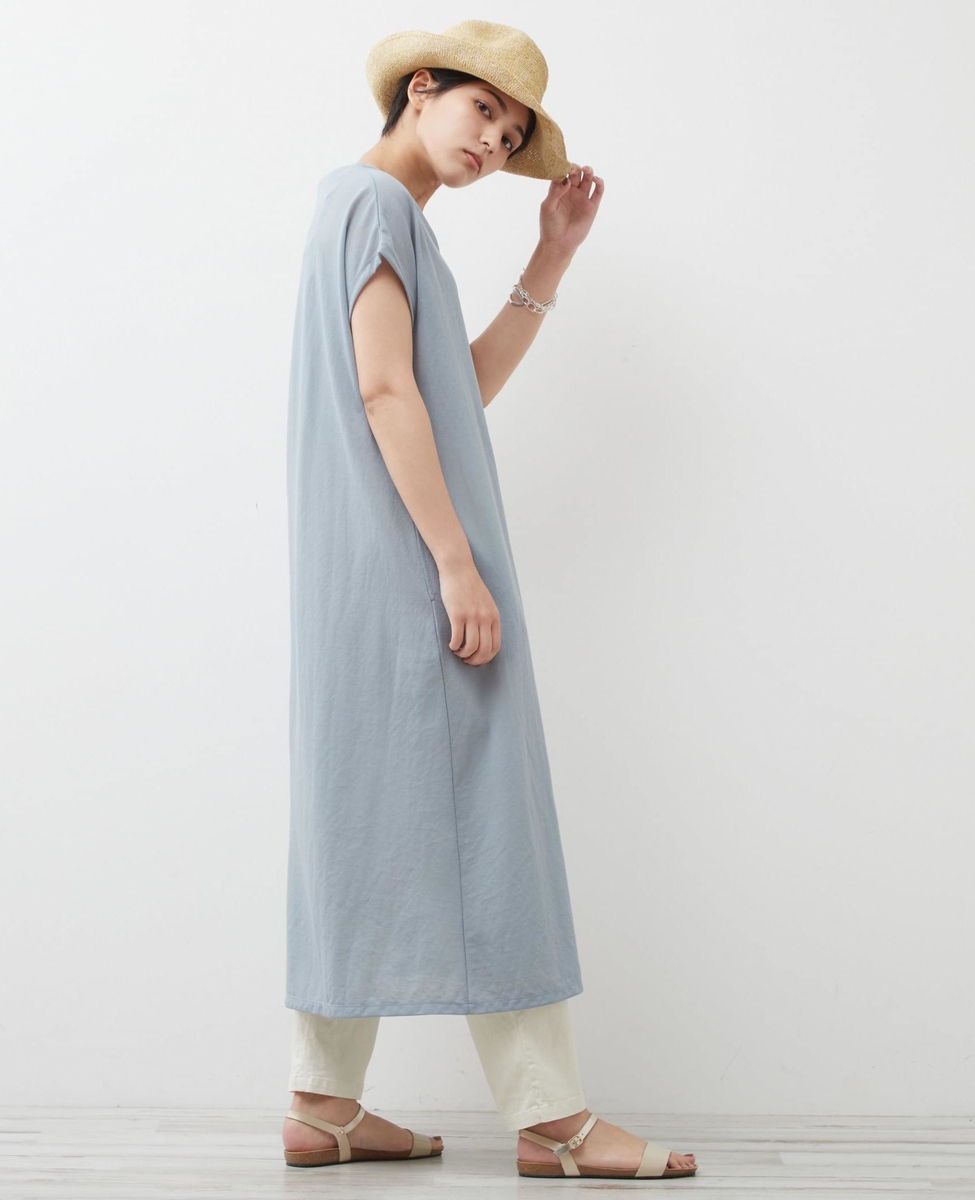 布帛見え落ち着きのリラックス大人vネックワンピース 商品詳細 メルローズ公式通販 Melrose Store メルローズストア