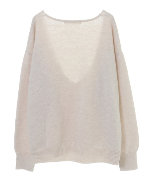 【ふわっと暖かい風合いの深めVネック☆レイヤードを楽しめるプレーンなシンプルニット】 詳細画像 ライトベージュ 10