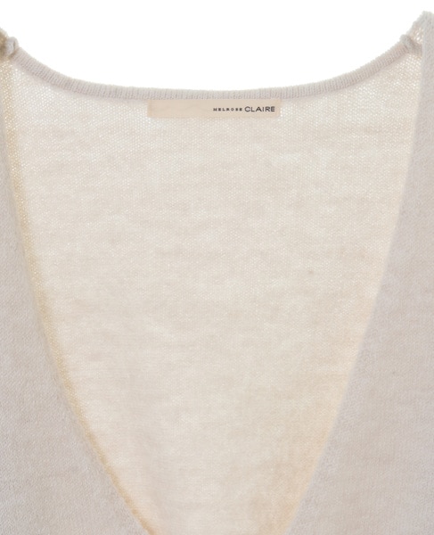 【ふわっと暖かい風合いの深めVネック☆レイヤードを楽しめるプレーンなシンプルニット】 詳細画像 ライトベージュ 11