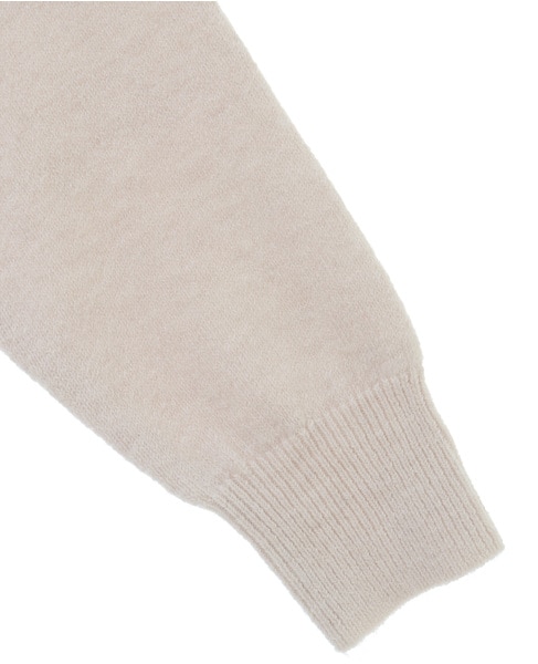 【ふわっと暖かい風合いの深めVネック☆レイヤードを楽しめるプレーンなシンプルニット】 詳細画像 ライトベージュ 13