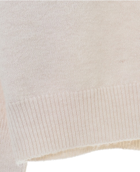 【ふわっと暖かい風合いの深めVネック☆レイヤードを楽しめるプレーンなシンプルニット】 詳細画像 ライトベージュ 14