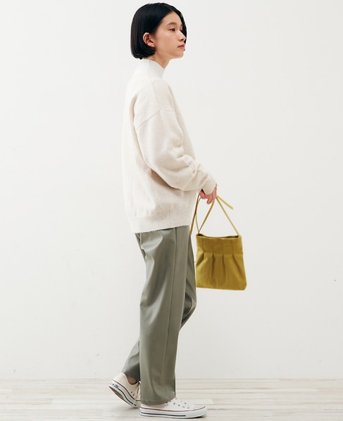 【ふわっと暖かい風合いの深めVネック☆レイヤードを楽しめるプレーンなシンプルニット】 詳細画像 ライトベージュ 8
