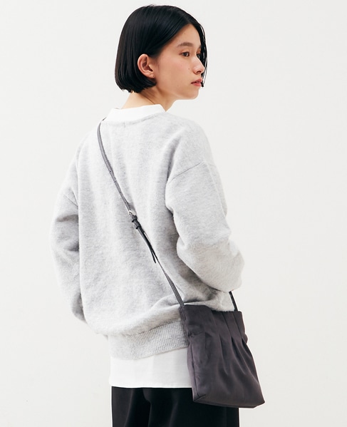 【ふわっと暖かい風合いの深めVネック☆レイヤードを楽しめるプレーンなシンプルニット】 詳細画像 ライトグレー 5