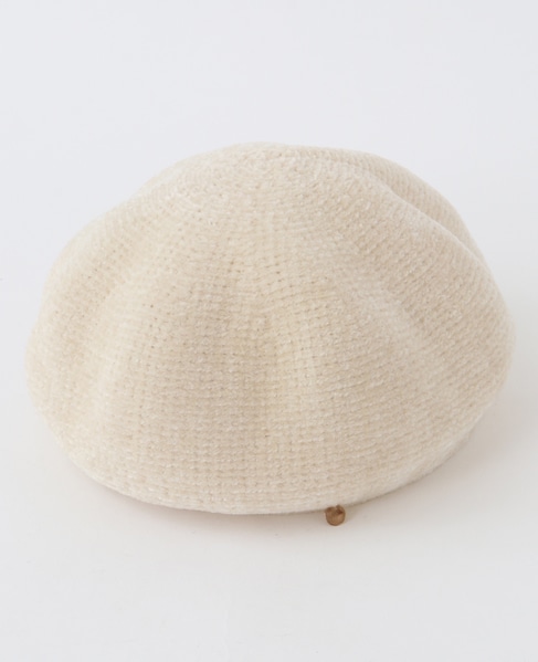 【暖かみのあるモール糸を使ったベレー帽】 詳細画像 アイボリー 4