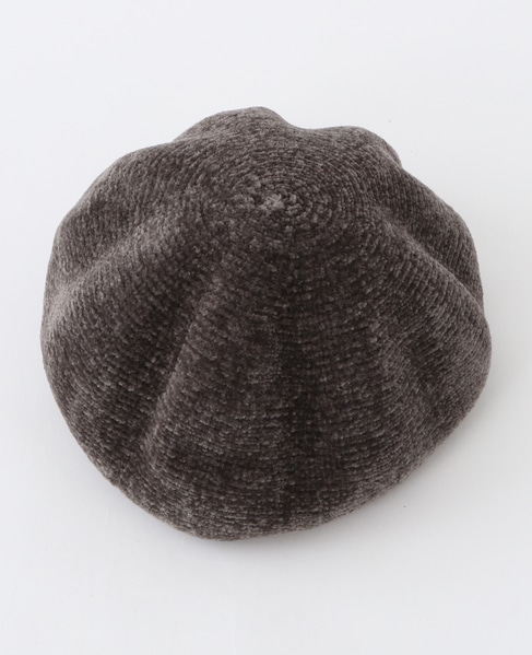 【暖かみのあるモール糸を使ったベレー帽】 詳細画像 グレイッシュベージュ 5