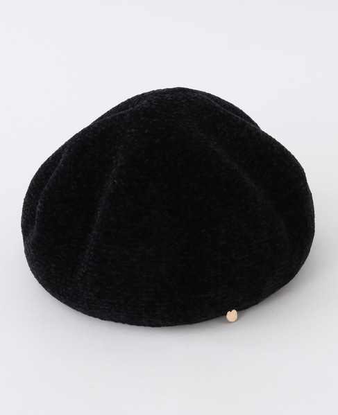 【暖かみのあるモール糸を使ったベレー帽】 詳細画像 ブラック 2