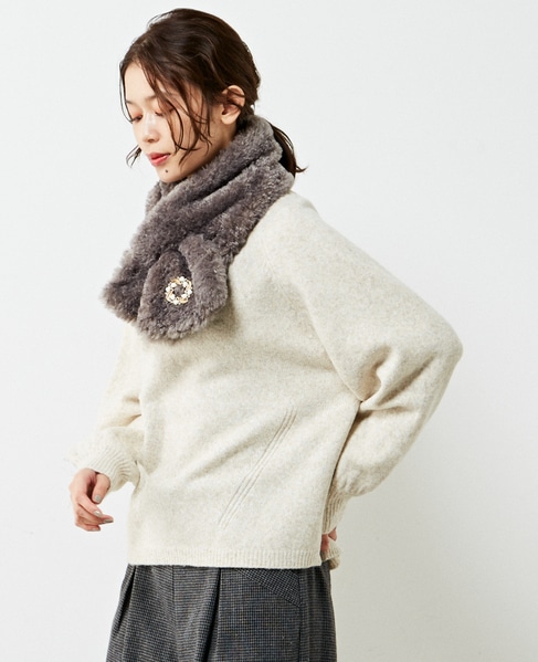 【ウォッシャブルで程よくゆったり♪ワイドリブハイネックニットプルオーバー】 詳細画像 キナリ 1