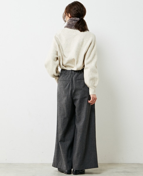 【ウォッシャブルで程よくゆったり♪ワイドリブハイネックニットプルオーバー】 詳細画像 キナリ 12