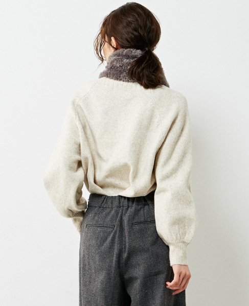 【ウォッシャブルで程よくゆったり♪ワイドリブハイネックニットプルオーバー】 詳細画像 キナリ 13