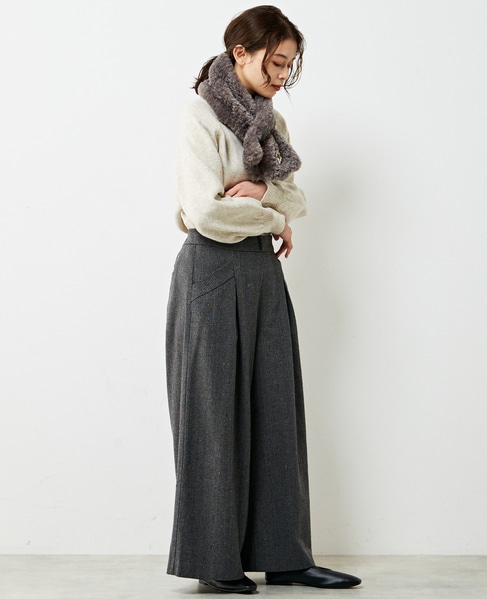 【ウォッシャブルで程よくゆったり♪ワイドリブハイネックニットプルオーバー】 詳細画像 キナリ 14