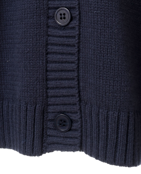 【バスケット編みを施したカーディガン☆コットンの暖かさが心地よく優しい雰囲気♪】 詳細画像 ネイビー 10