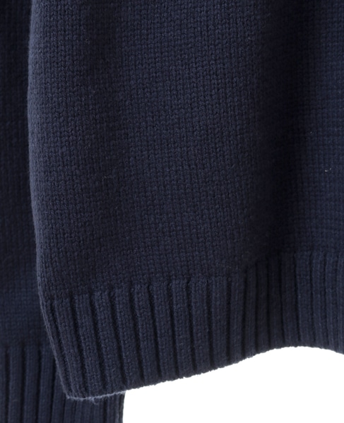 【バスケット編みを施したカーディガン☆コットンの暖かさが心地よく優しい雰囲気♪】 詳細画像 ネイビー 9