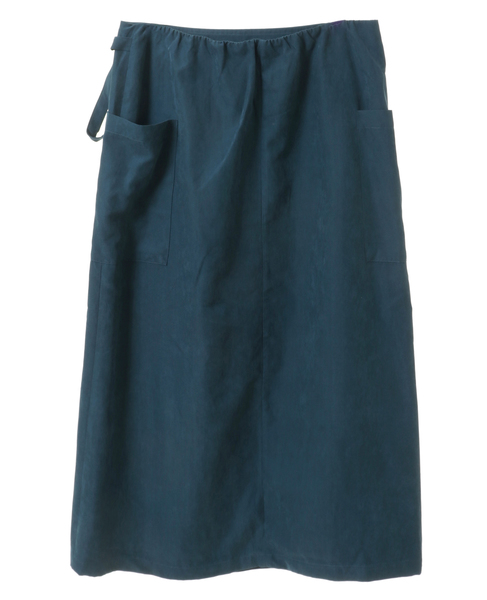 【秋らしいニュアンスカラーが嬉しいラップスカート】 詳細画像 ブルーグリーン 16