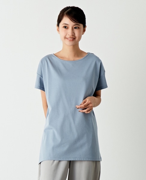 バックデザインTシャツ 詳細画像 ブルー 3