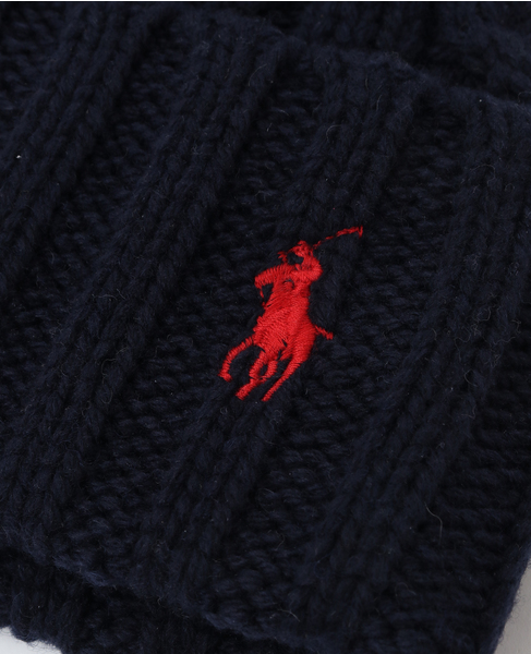 【POLO RALPH LAUREN/チャンキーケーブルビーニー】 詳細画像 ネイビー 5