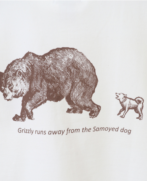 【Regency Works Crew Sweatshirt Dog Versus Bear】 詳細画像 ホワイト 7